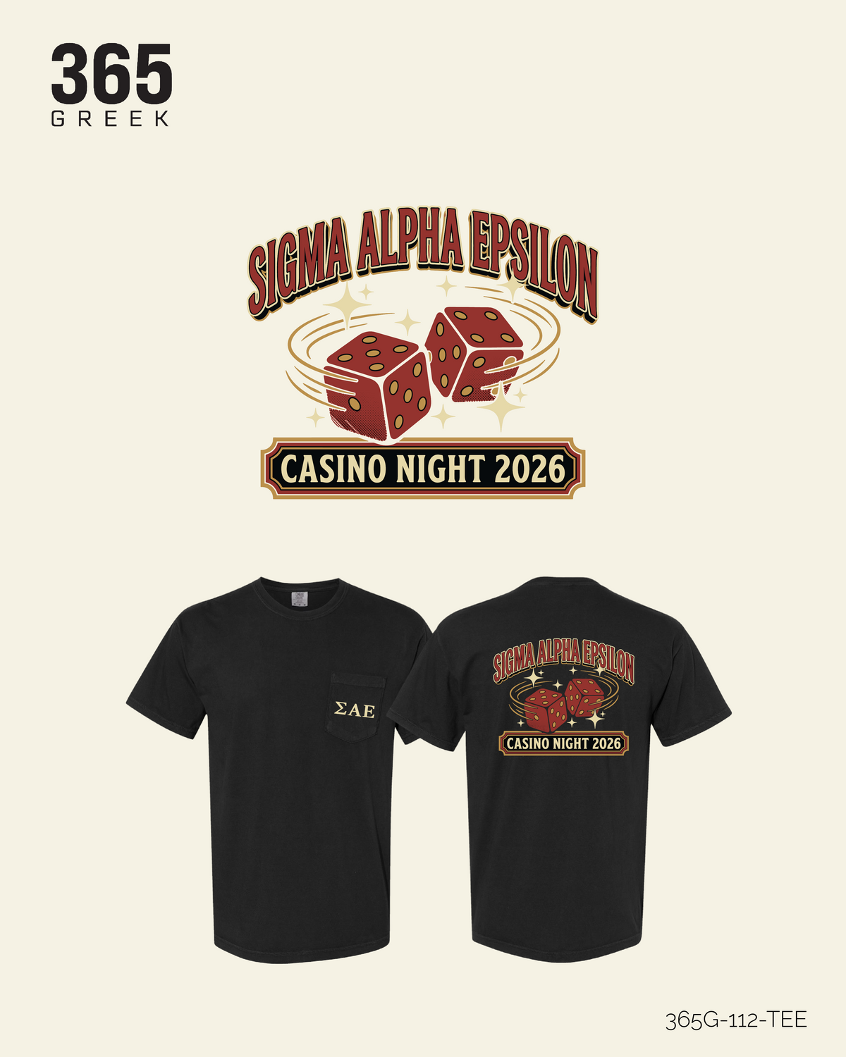 Sigma Alpha Epsilon Casino Night T-Shirt