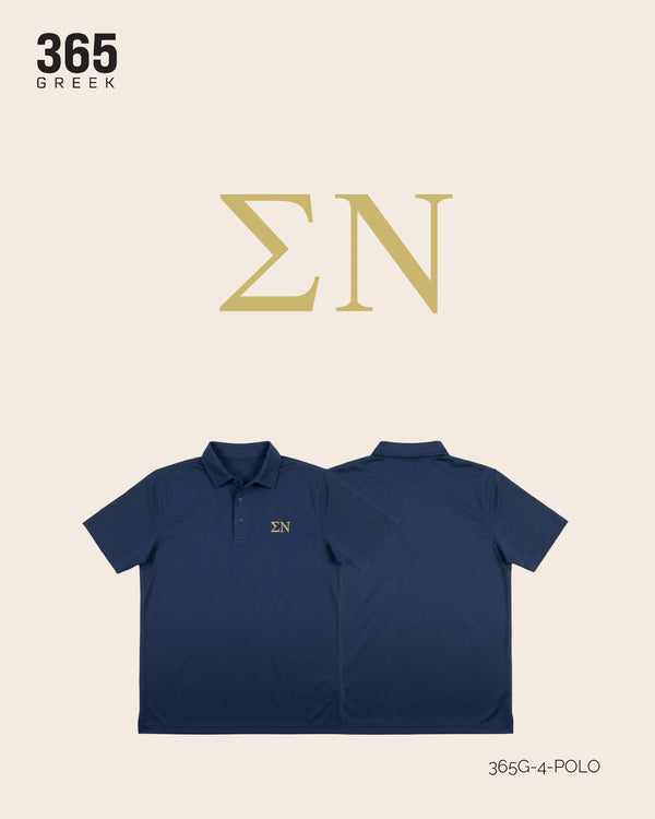Sigma Nu - Navy Gold Polo