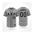 Alpha Chi Rho - Road Grey Baseball Jersey