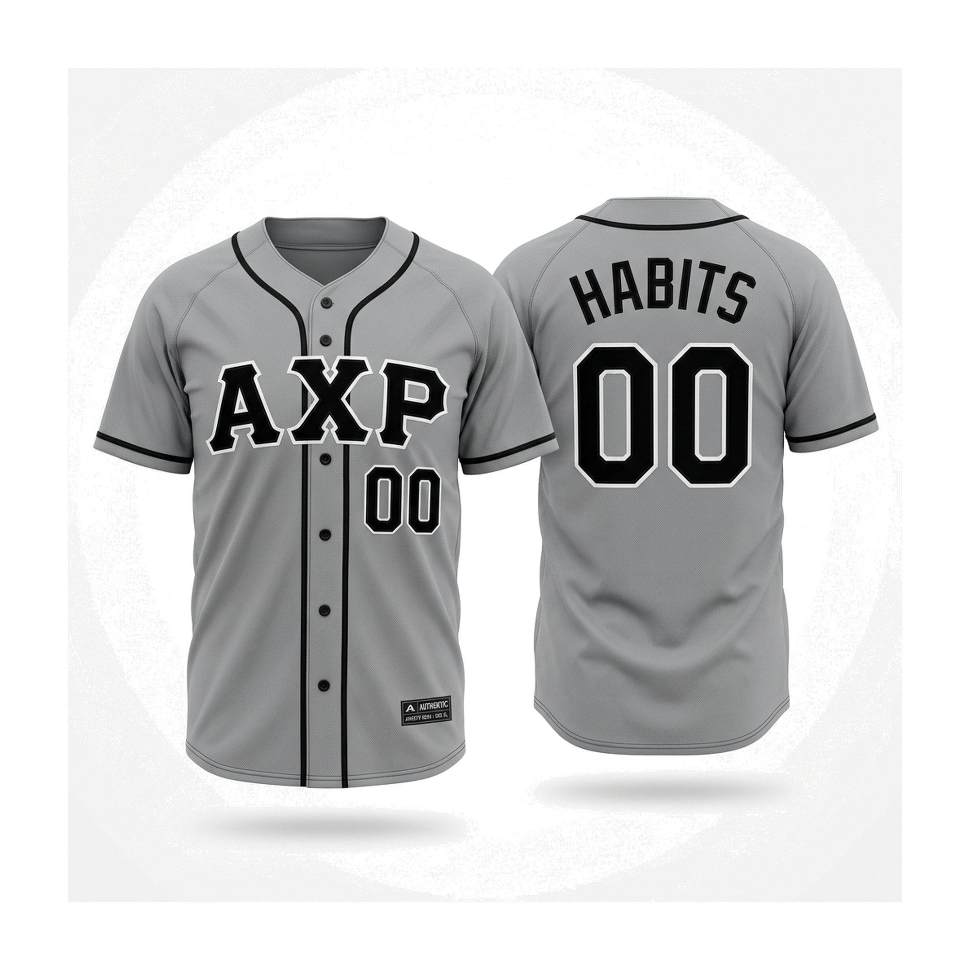 Alpha Chi Rho - Road Grey Baseball Jersey