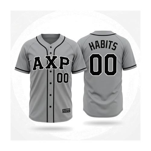 Alpha Chi Rho - Road Grey Baseball Jersey