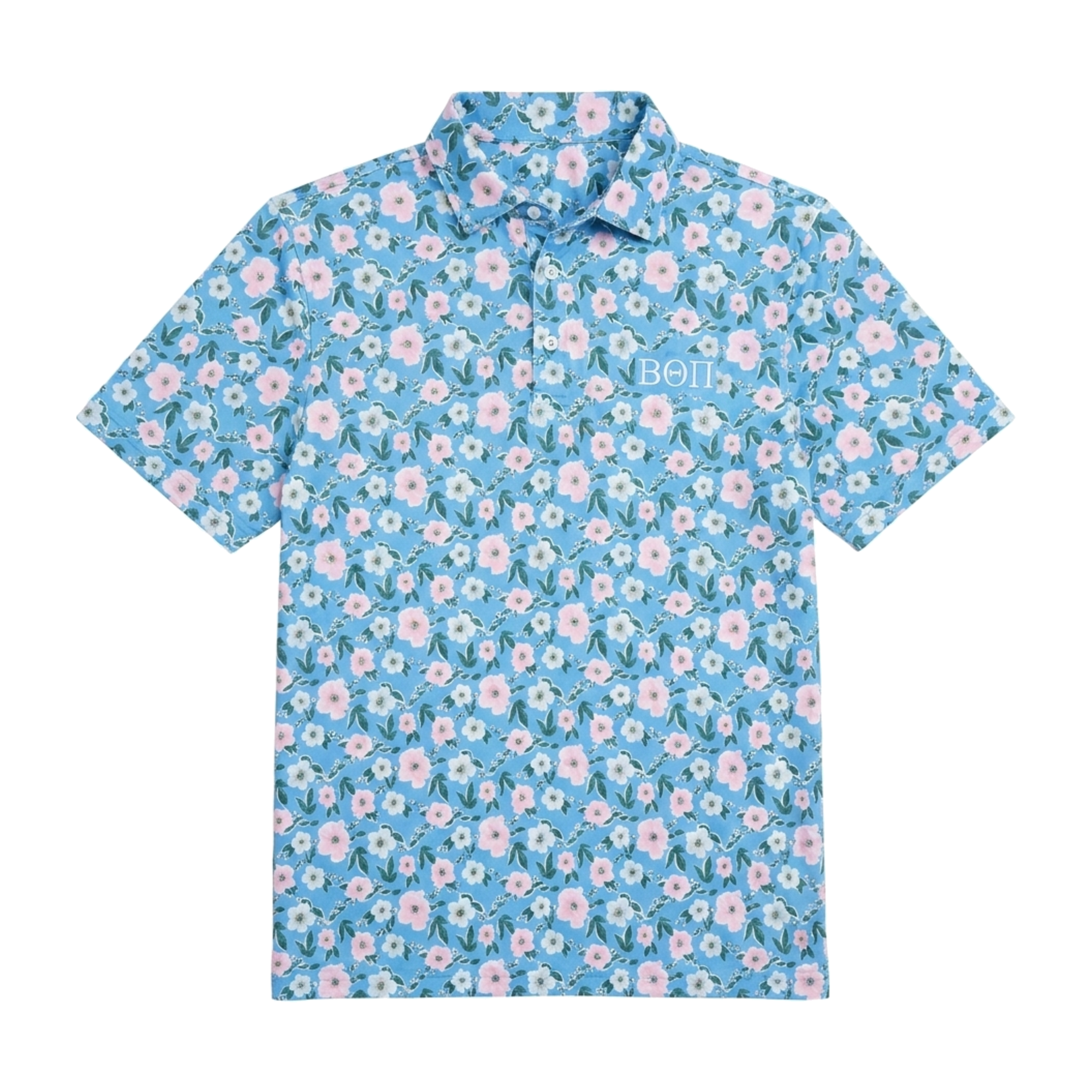 Beta Theta Pi - Blue Floral Polo