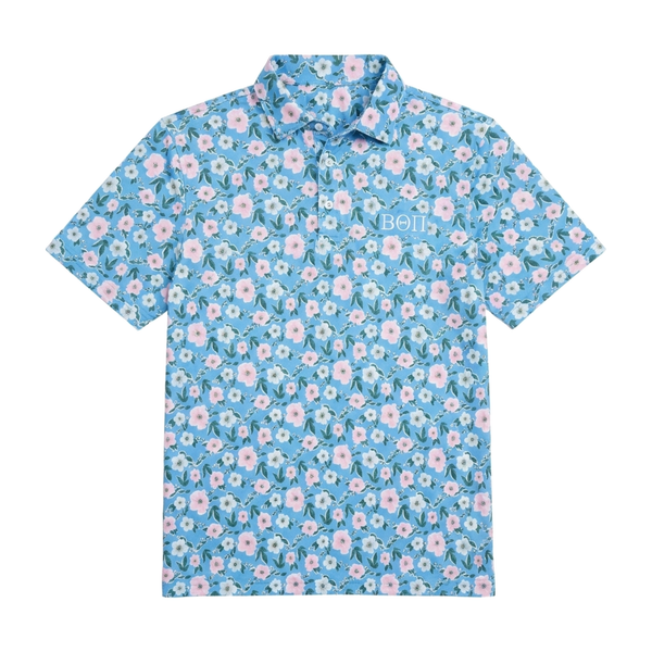 Beta Theta Pi - Blue Floral Polo