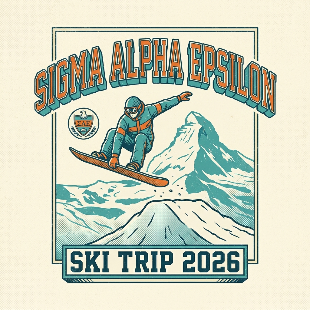 Sigma Alpha Epsilon Ski T-Shirt