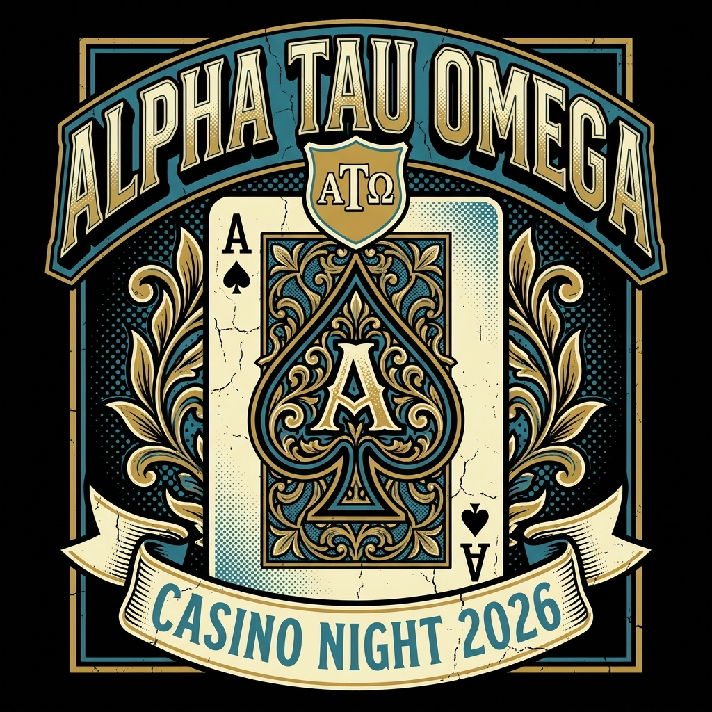 Alpha Tau Omega Casino Night T-Shirt