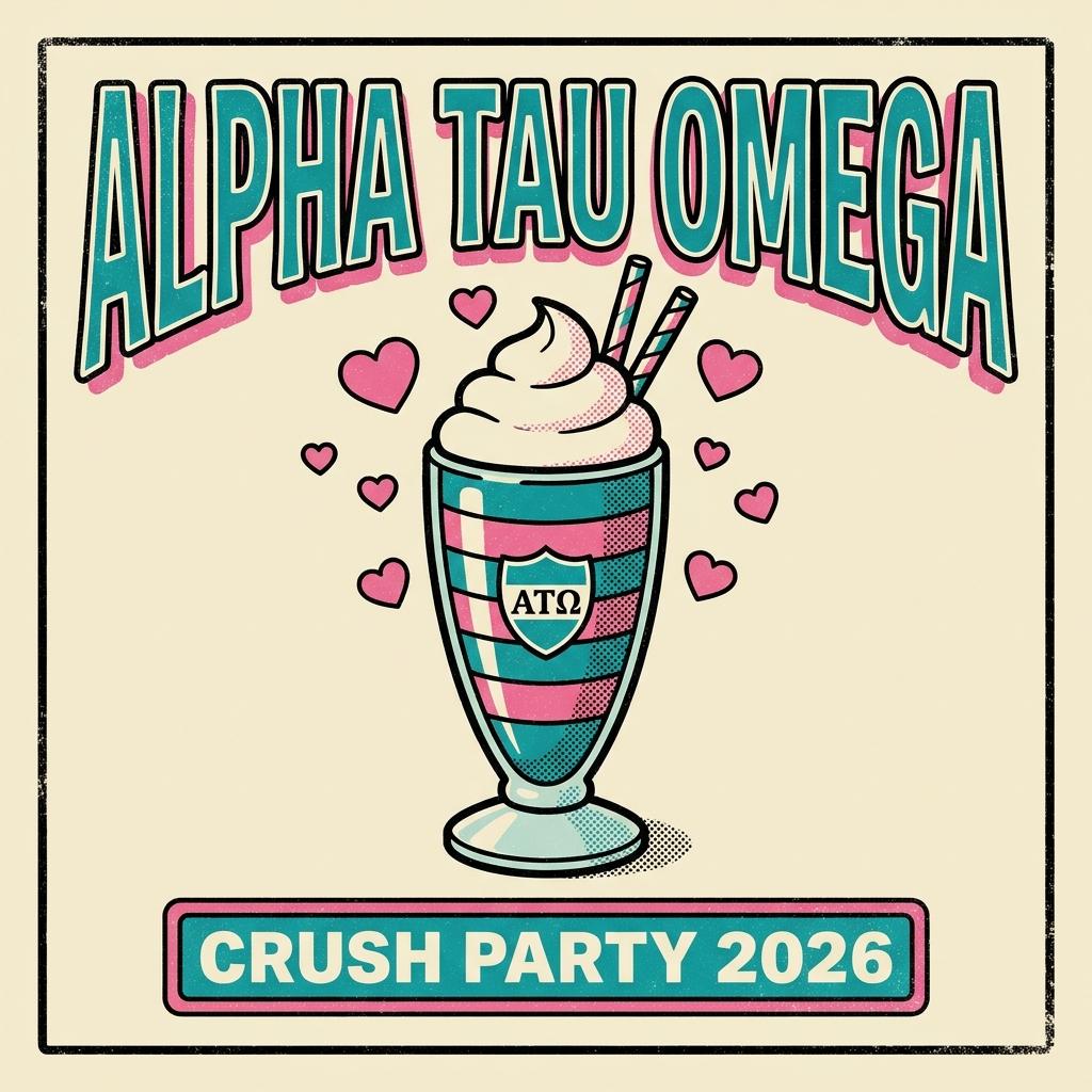 Alpha Tau Omega Crush Party T-Shirt
