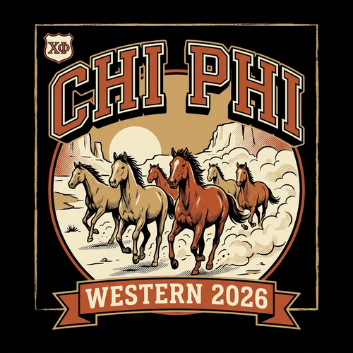 Chi Phi Western T-Shirt design