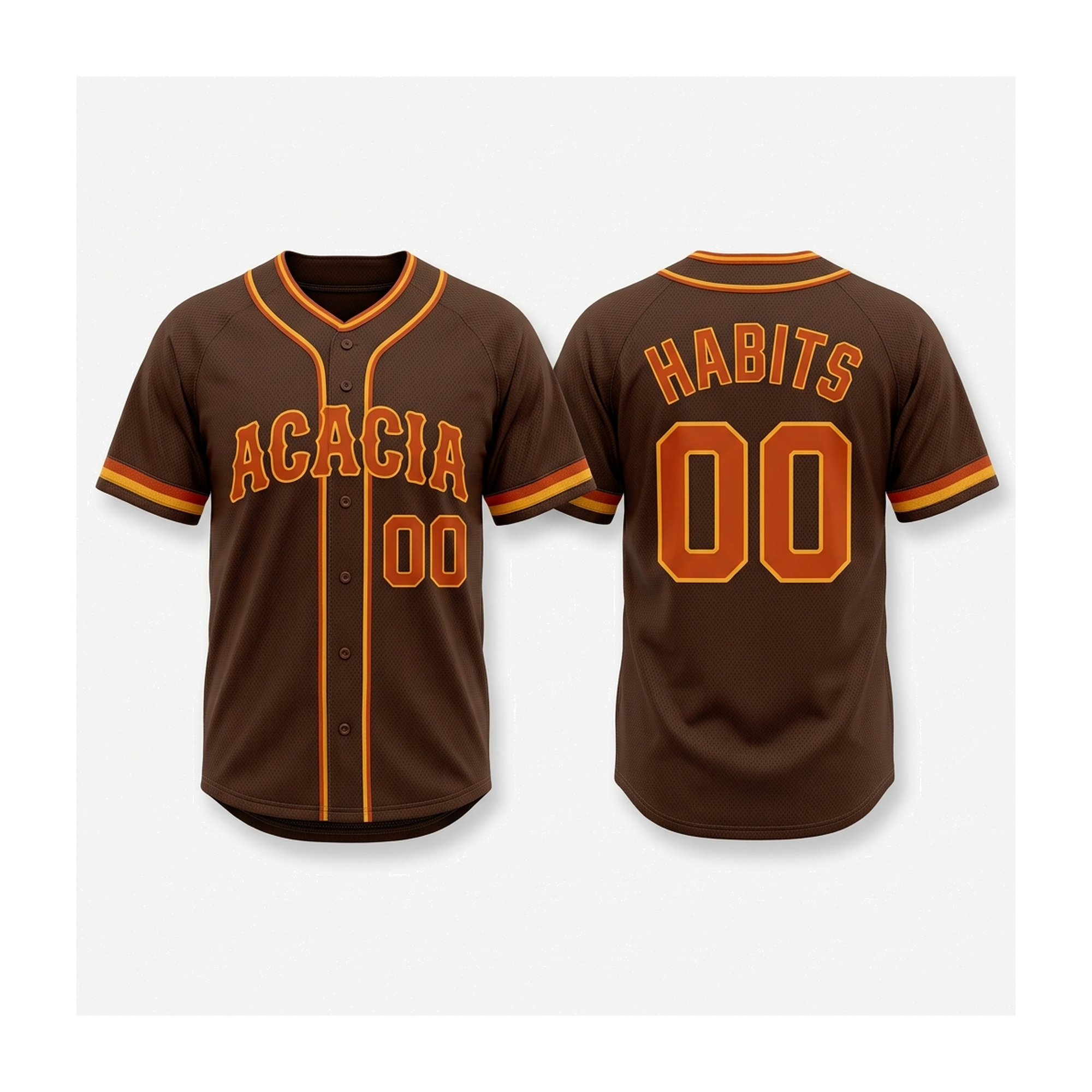 Acacia 70s chocolate baseball jersey