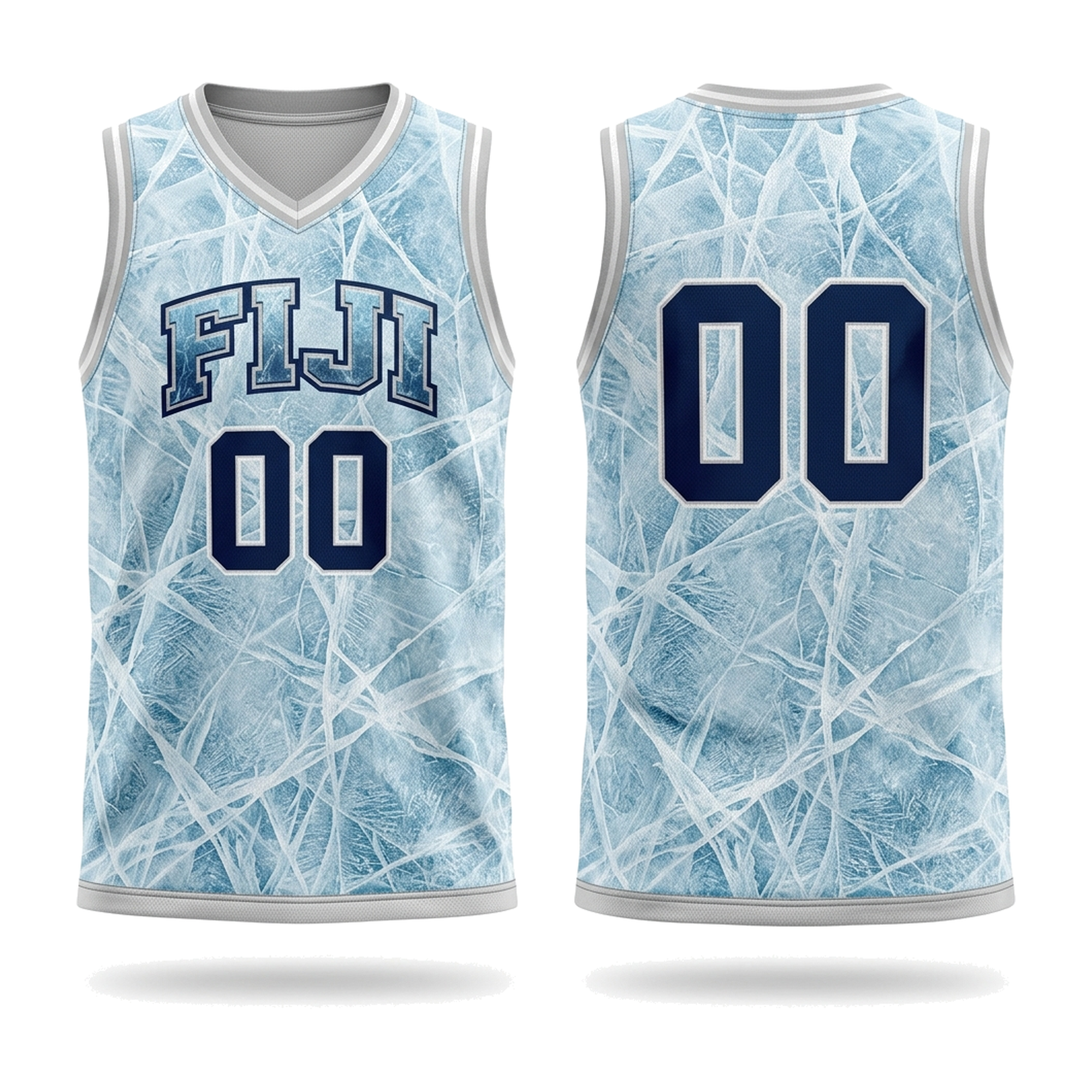 Cracked ice basketball jersey