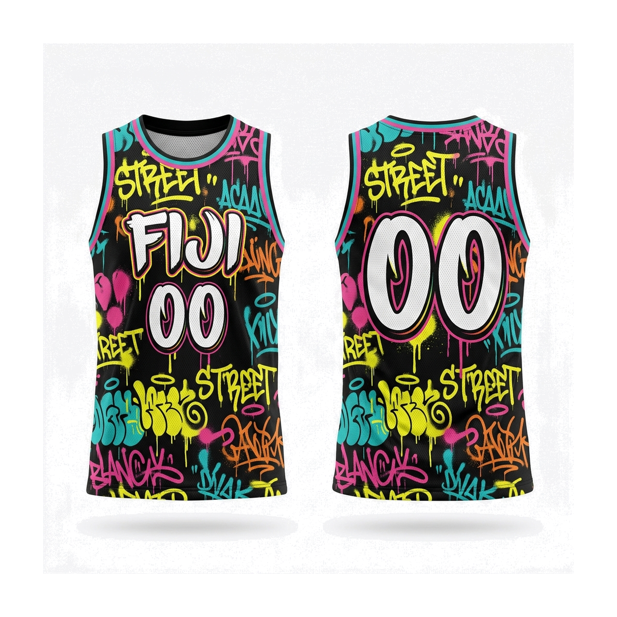 Graffiti basketball jersey