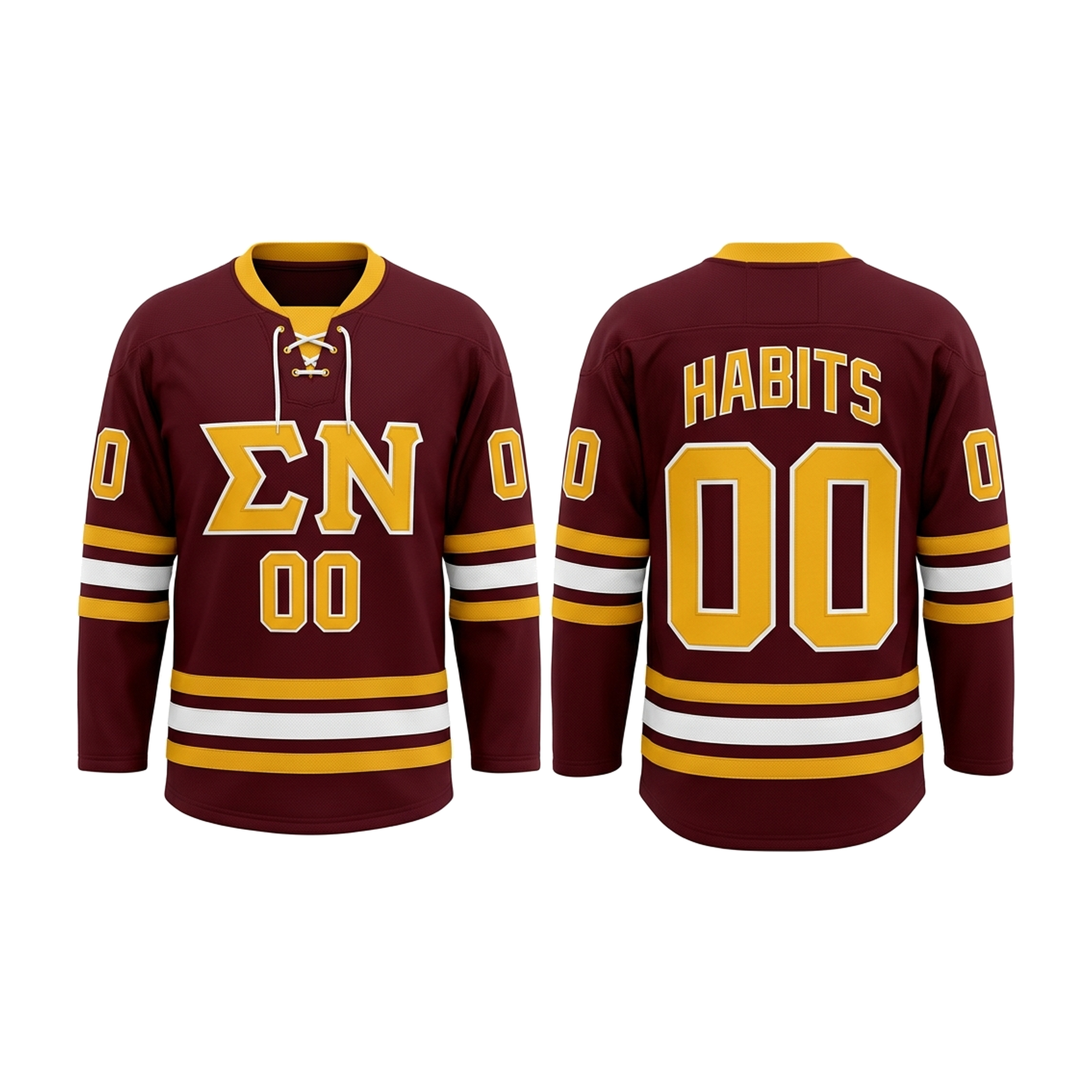 Maroon heritage hockey jersey