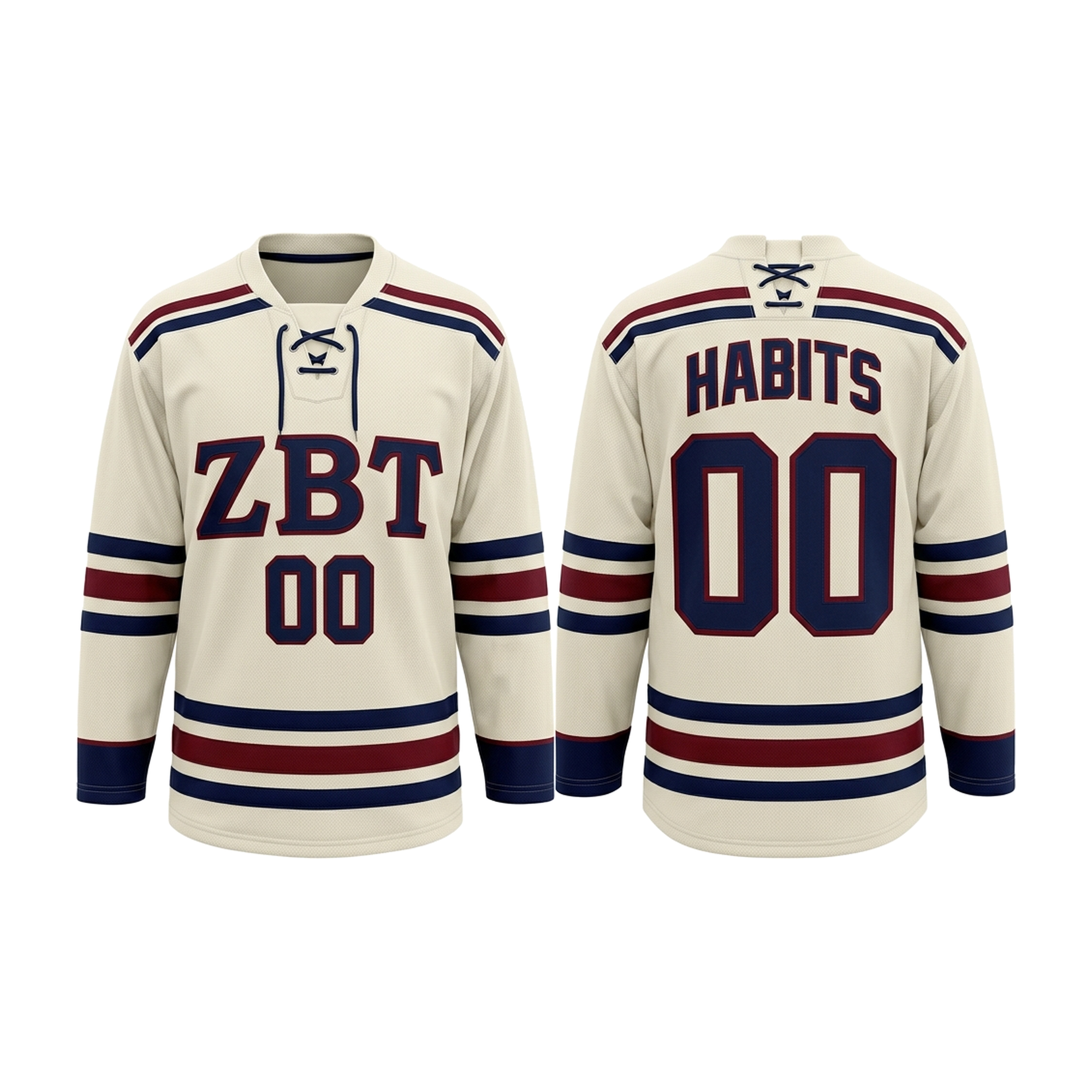 Vintage cream hockey jersey