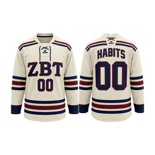 Vintage cream hockey jersey