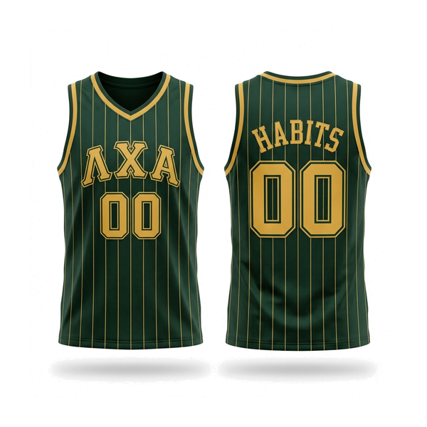 Lambda Chi Alpha - Money Green Basketball Jersey