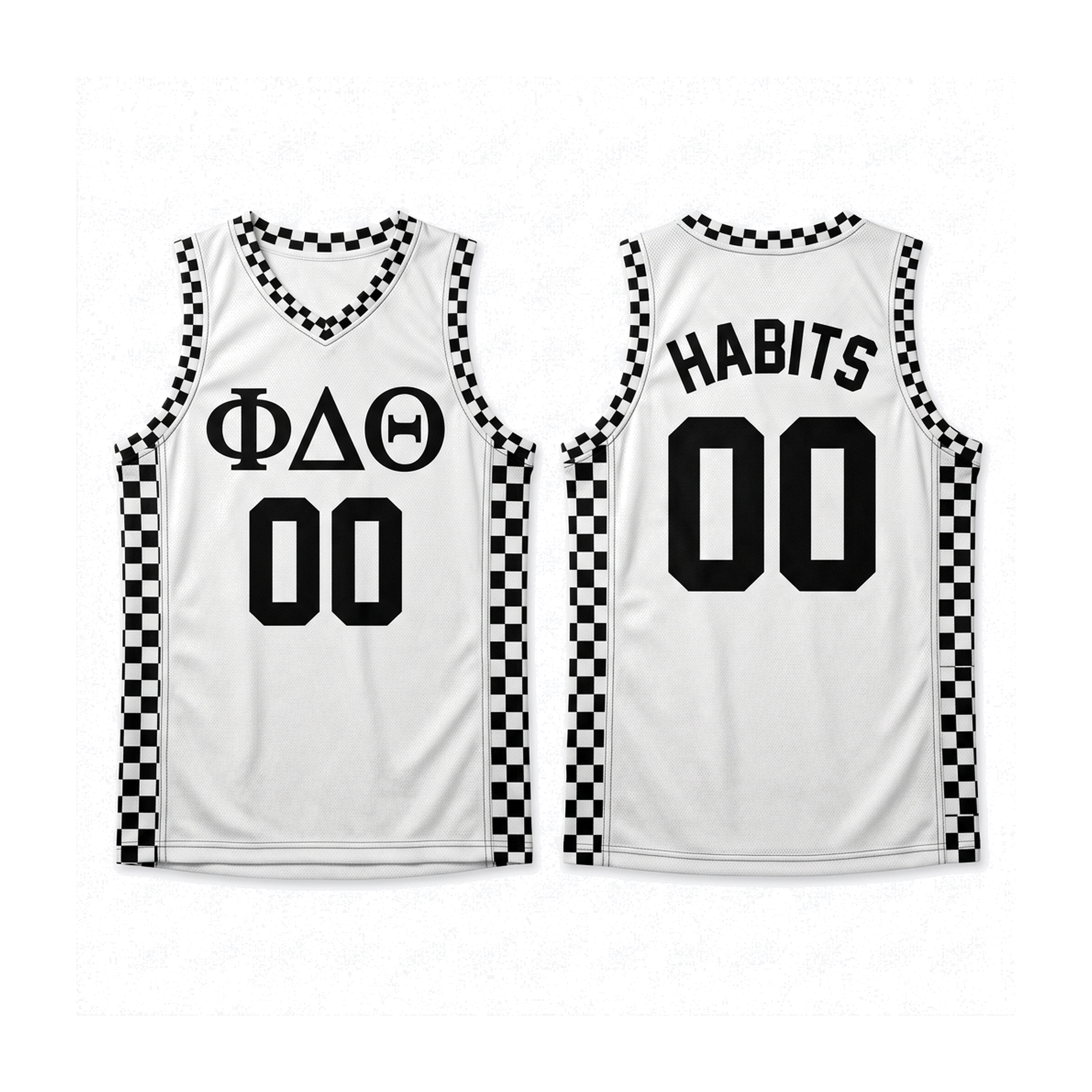 Phi Delta Theta - Checkerboard Basketball Jersey