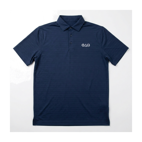 Phi Delta Theta - Navy Tonal Stripe Polo