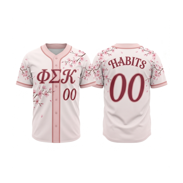 Phi Sigma Kappa - Cherry Blossom Baseball Jersey