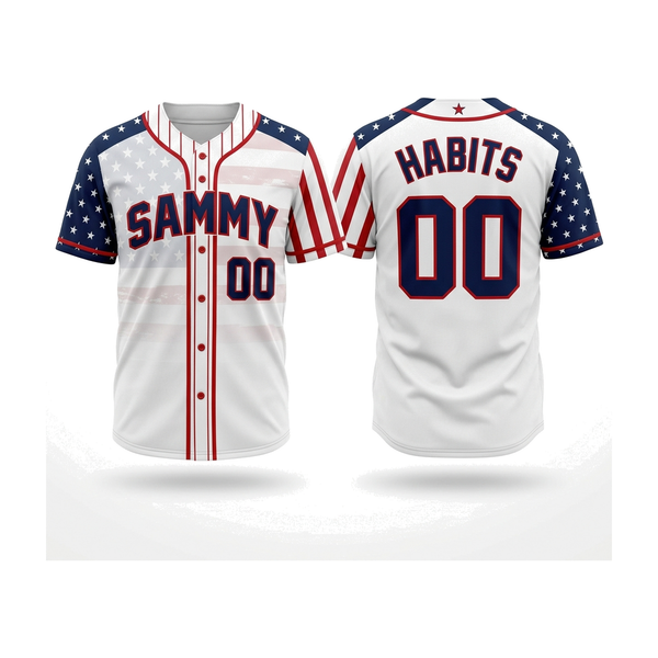 Sigma Alpha Mu - Stars and Stripes Baseball Jersey
