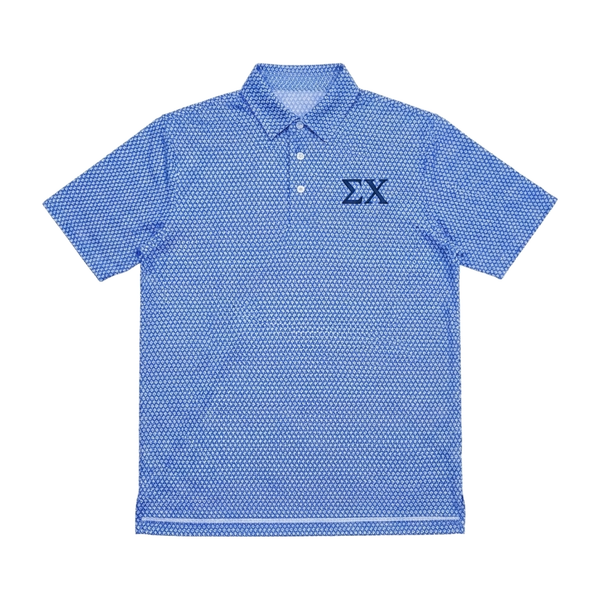 Sigma Chi - Blue Mosaic Polo