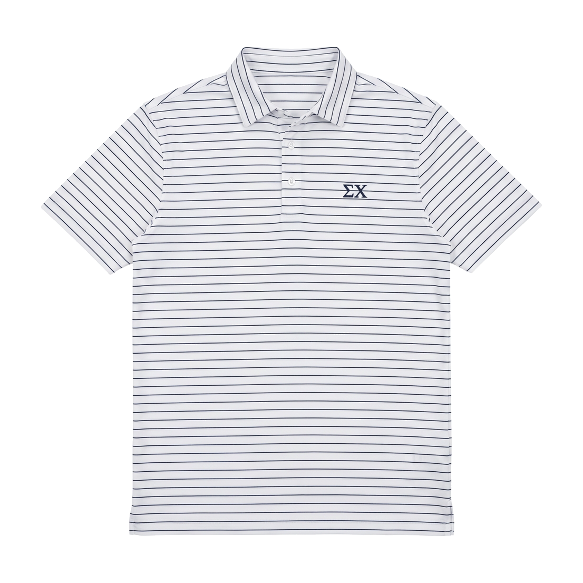 Sigma Chi - Navy Feeder Stripe Polo