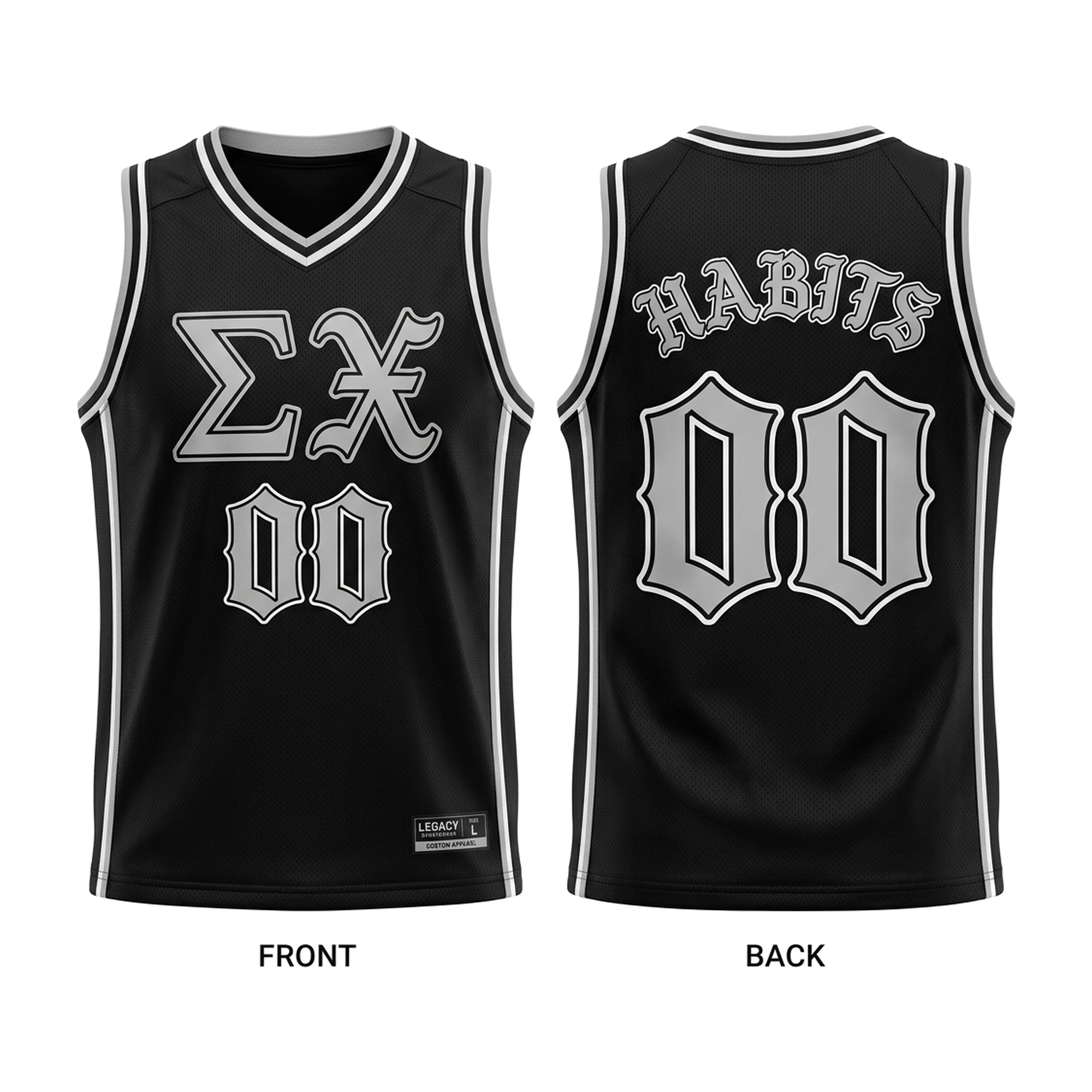 Sigma Chi - Old English Basketball Jersey