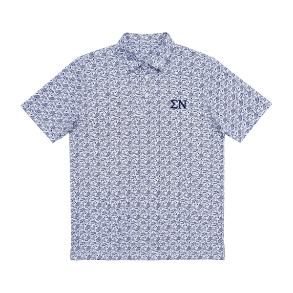 Sigma Nu - Doodle Print Polo