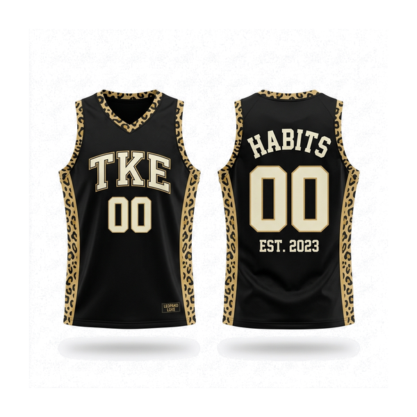 Tau Kappa Epsilon - Leopard Luxe Basketball Jersey